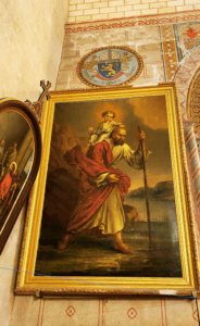 Représentation de Saint-Christophe - Eglise de Saint-Christoly-Médoc - aaesc.fr